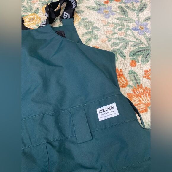 GSOU Snow Multipocket Ski Winter Waterfrood Bib NWT Pink Green XS Aspen - Picture 9 of 11